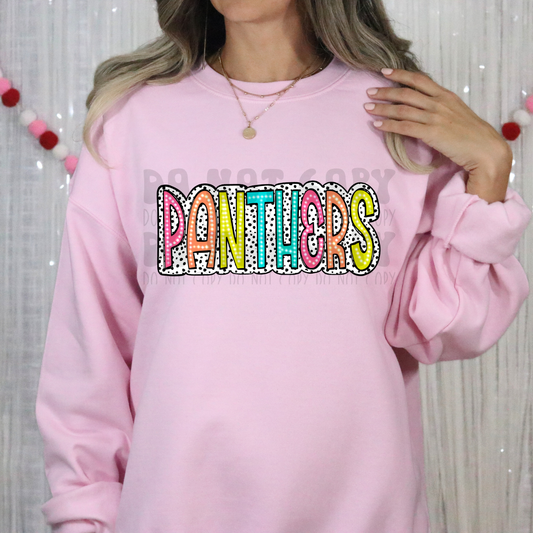 PANTHERS DOTTED COLORS - DTF TRANSFER