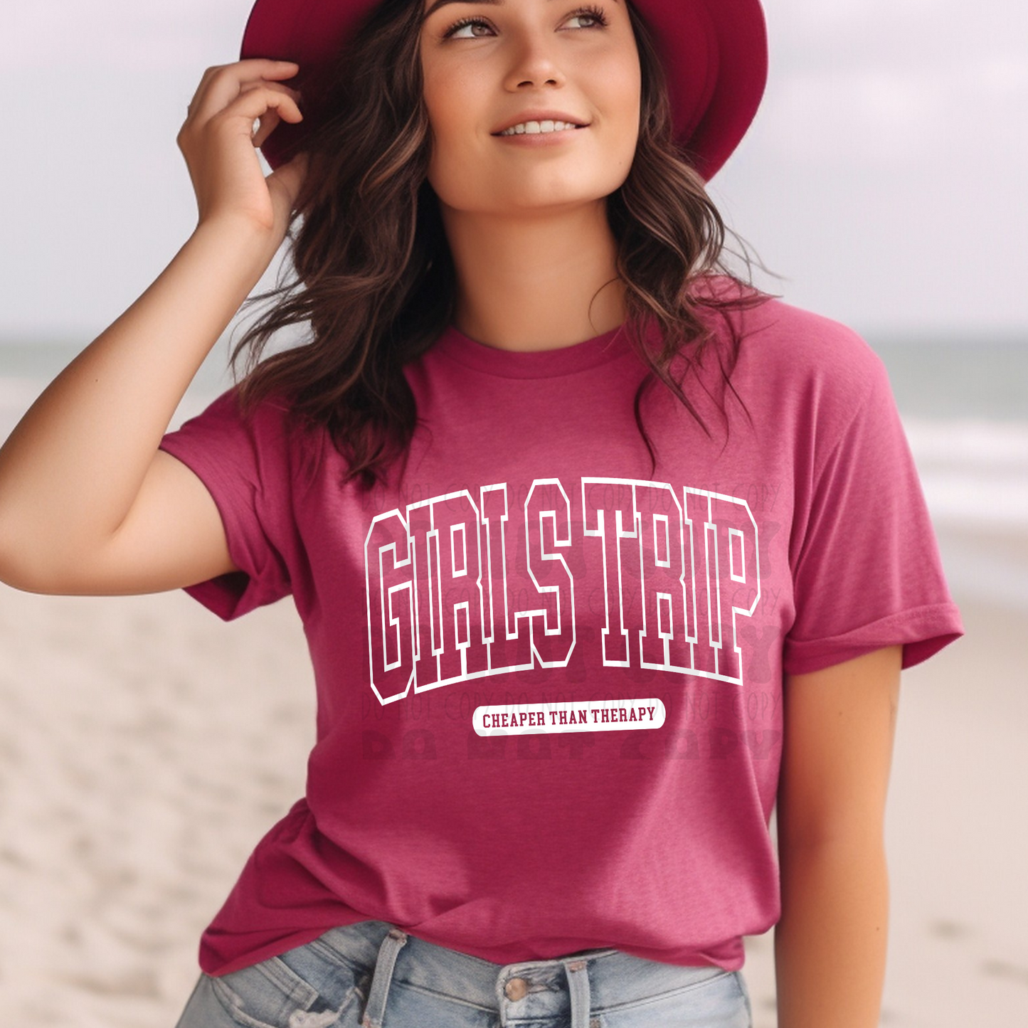 GIRLS TRIP WHT VARSITY - DTF TRANSFER