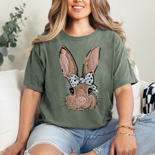 BUNNY FAUX EMBROIDERY - DTF TRANSFER