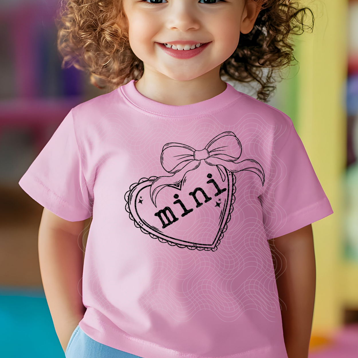 MINI BOW HEART - DTF TRANSFER