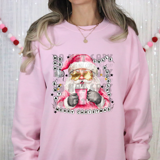 CUTE PINK SANTA - DTF TRANSFER