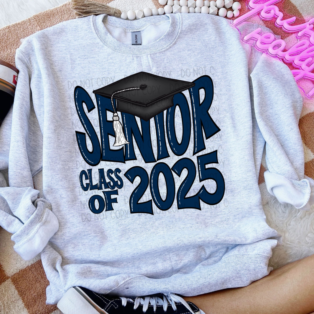 SENIOR 2025 NAVY - DTF TRANSFER