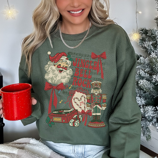 JINGLE BELL ROCK DISTRESSED - DTF TRANSFER