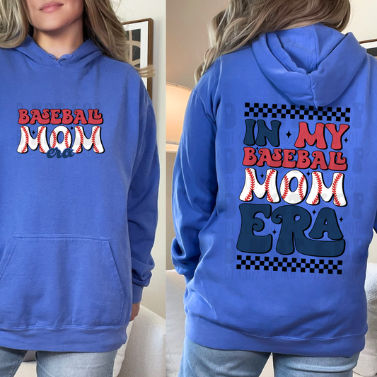 BASEBALL MOM ERA, NO DISTRESS - FRONT AND BACK - DTF TRANSFER