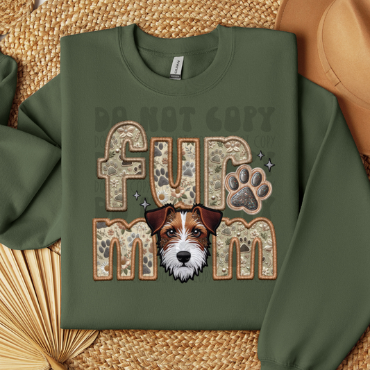 PARDON RUSSELL TERRIER - FAUX EMBROIDERY - DTF TRANSFER