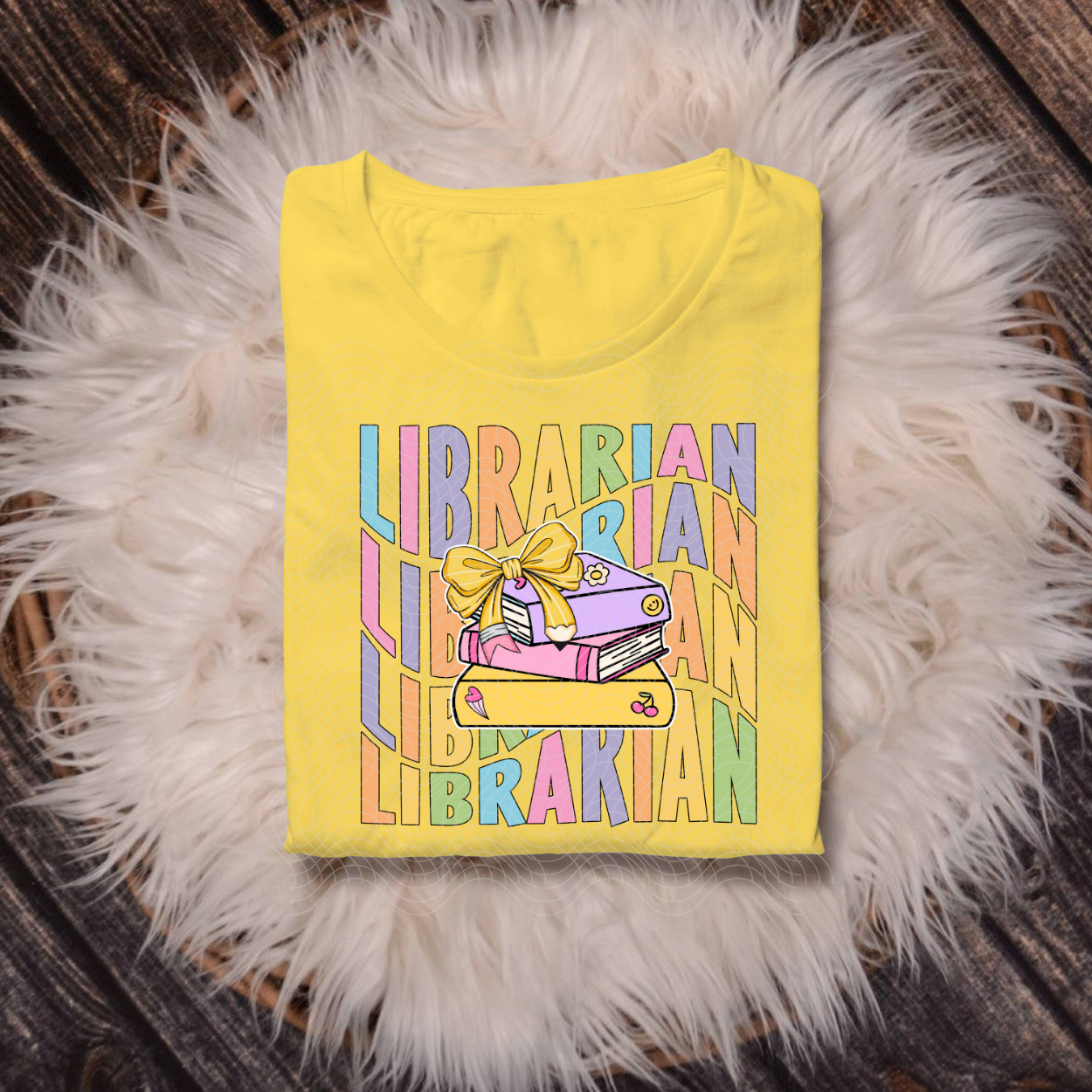 LIBRARIAN STACKED WAVY - DTF TRANSFER