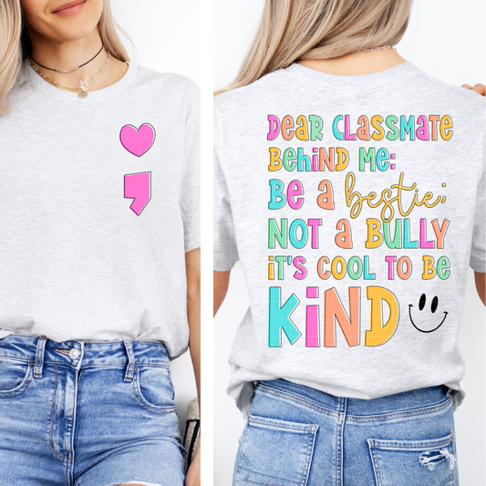 BE A BESTIE, NOT A BULLY W/POCKET - DTF TRANSFER