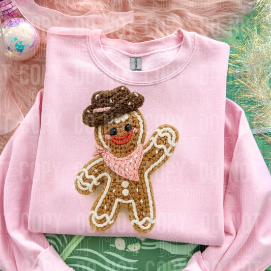 FAUX YARN GINGERBREAD - DTF TRANSFER