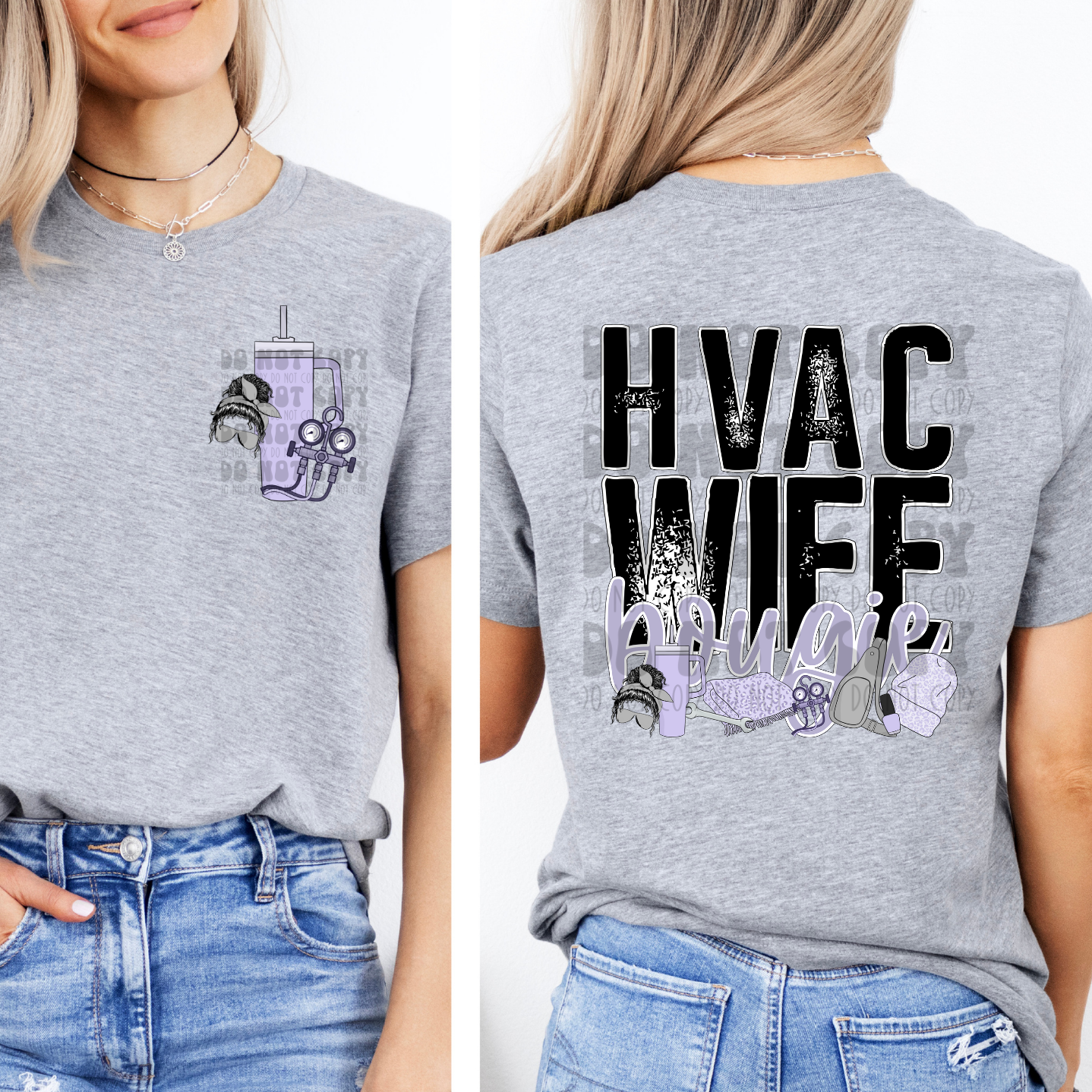 HVAC WIFE BOUGIE W/ POCKET - DTF TRANSFER