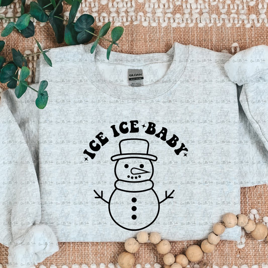 ICE ICE BABY - BLACK - DTF TRANSFER