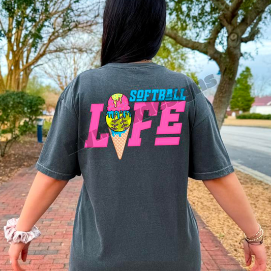 SOFTBALL LIFE DRIP - DTF TRANSFER