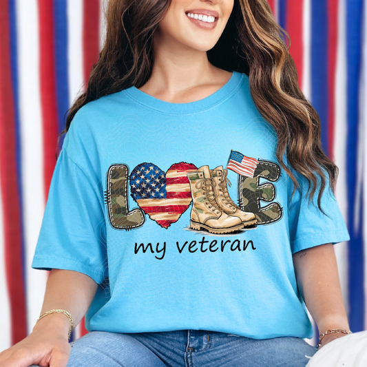 LOVE MY VETERAN - DTF TRANSFER