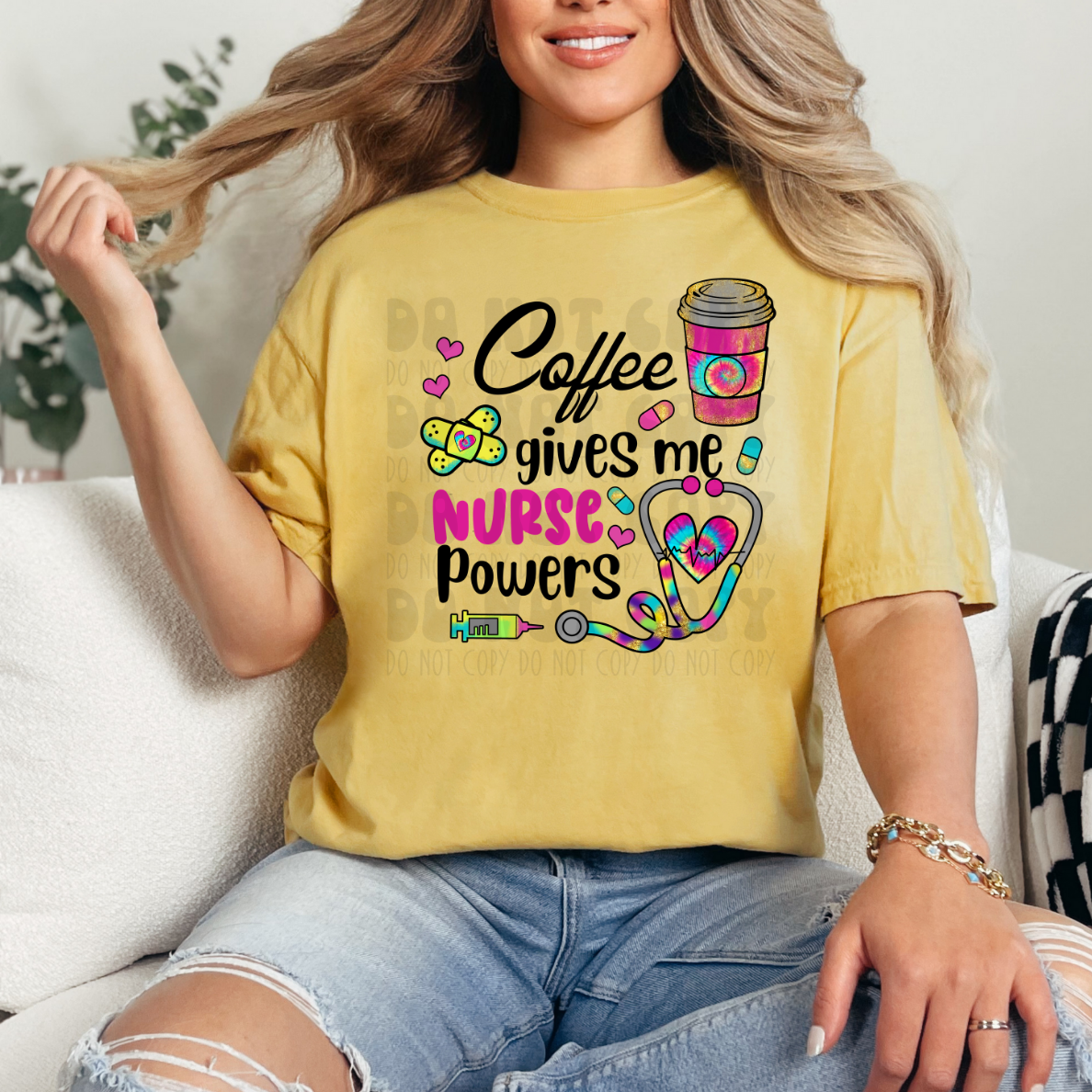 NURSE COFFEE POWERS - DTF TRANSFER