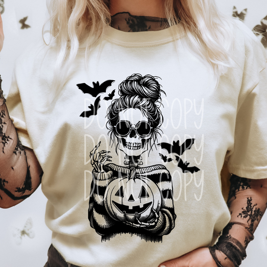 PUMPKIN SKELLIE GIRL - DTF TRANSFER