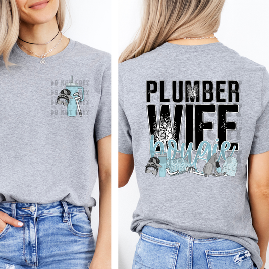 PLUMBER WIFE BOUGIE W/ POCKET - DTF TRANSFER