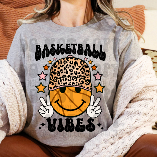 BASKETBALL VIBES LEOPARD HAT - DTF TRANSFER