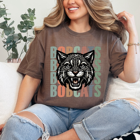 BOBCATS STACKED RHINESTONES - DTF TRANSFER