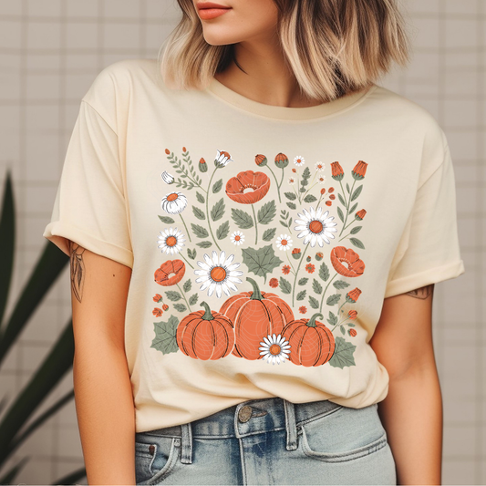 FLORAL PUMPKINS - DTF TRANSFER