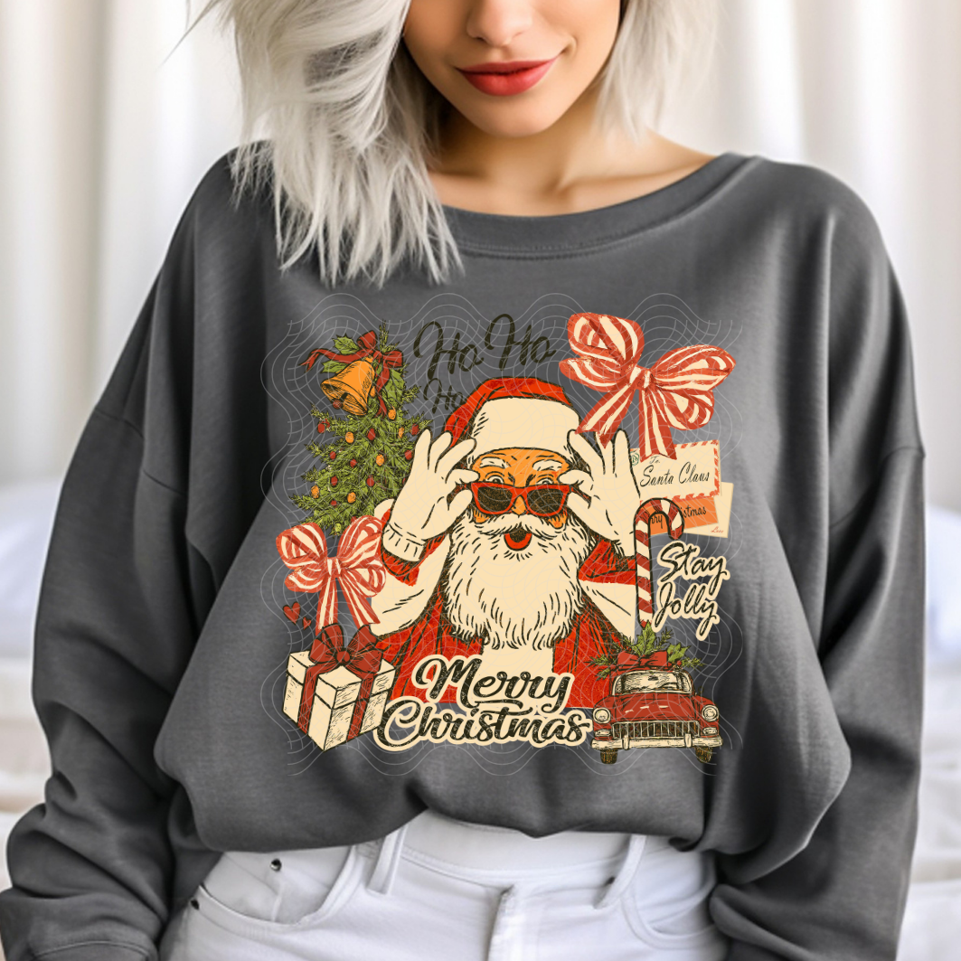 SANTA SUNGLASSES COLLAGE - DTF TRANSFER