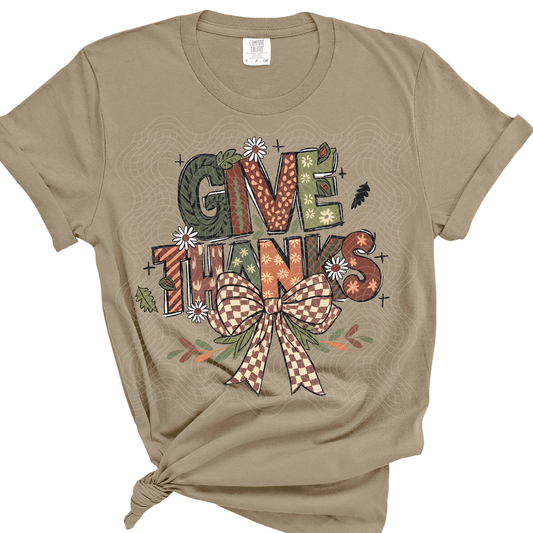 GIVE THANKS - DTF TRANSFER