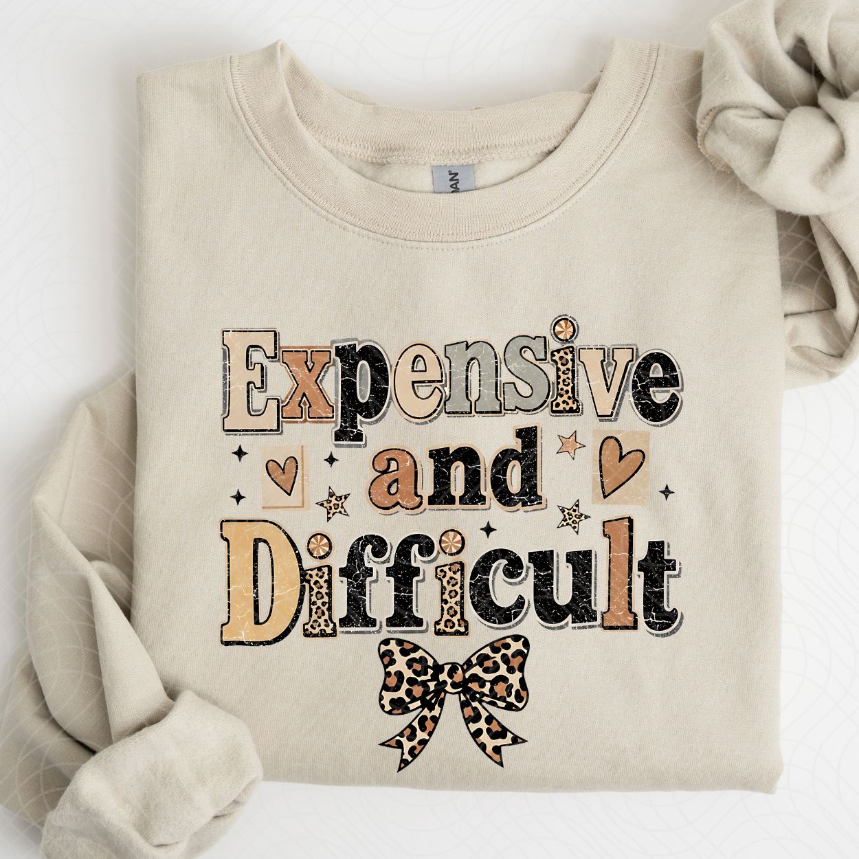 EXPENSIVE AND DIFFICULT LEOPARD - DTF TRANSFER