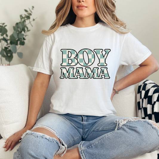 BOY MAMA CHECKERED - DTF TRANSFER
