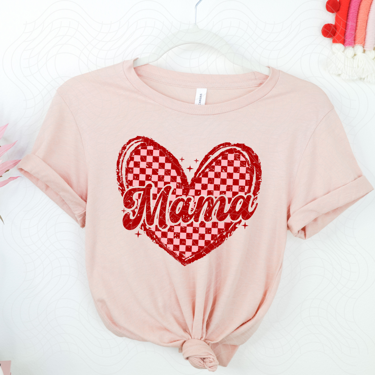 CHECK HEART MAMA - DTF TRANSFER