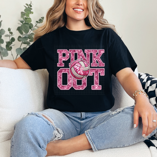 PINK OUT VOLLEYBALL - DTF TRANSFER