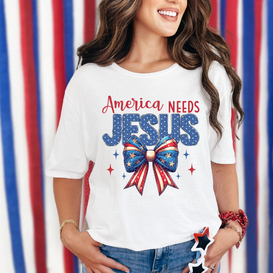 AMERICA NEES JESUS - DTF TRANSFER