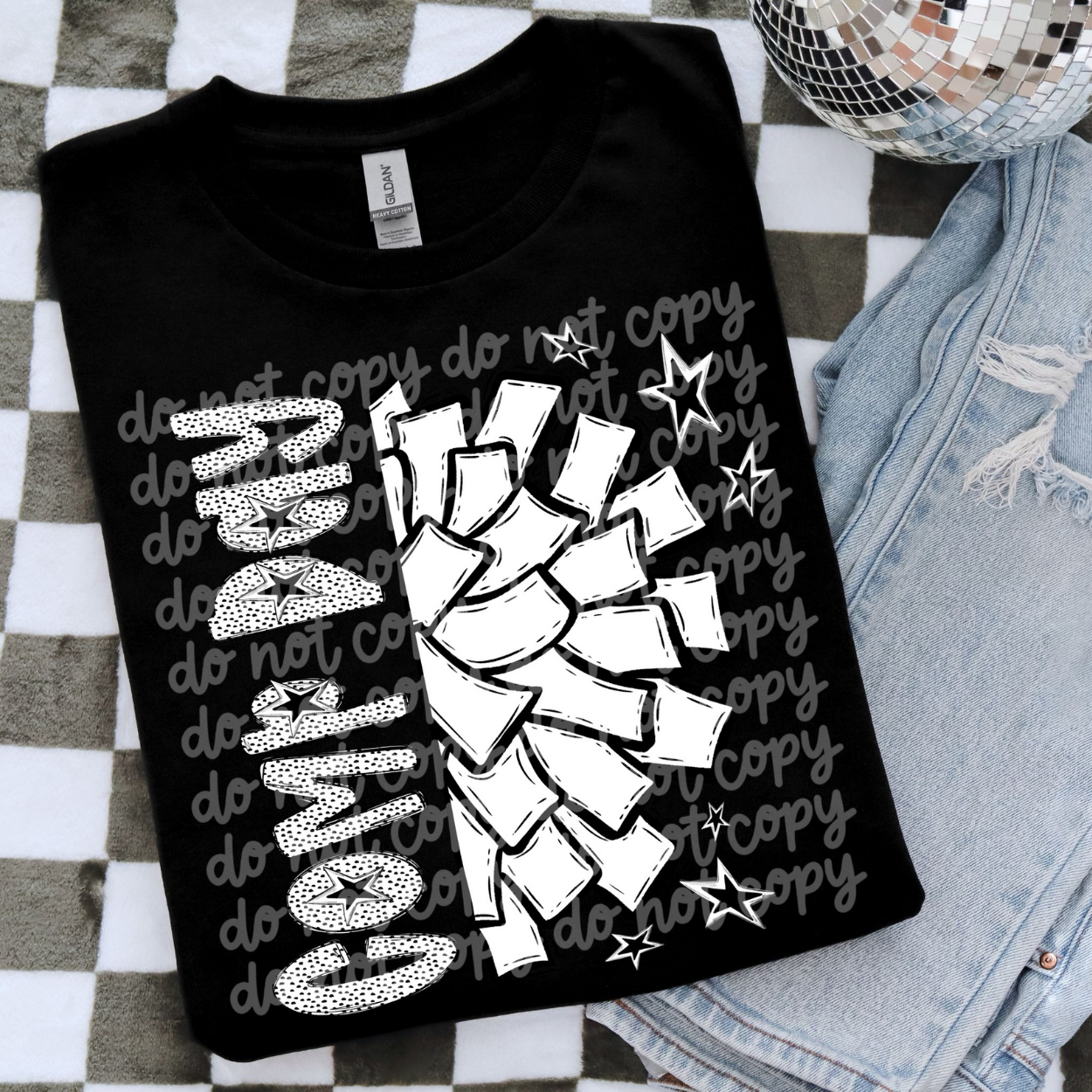 COMP DAY CHEER POLKA DOT - DTF TRANSFER