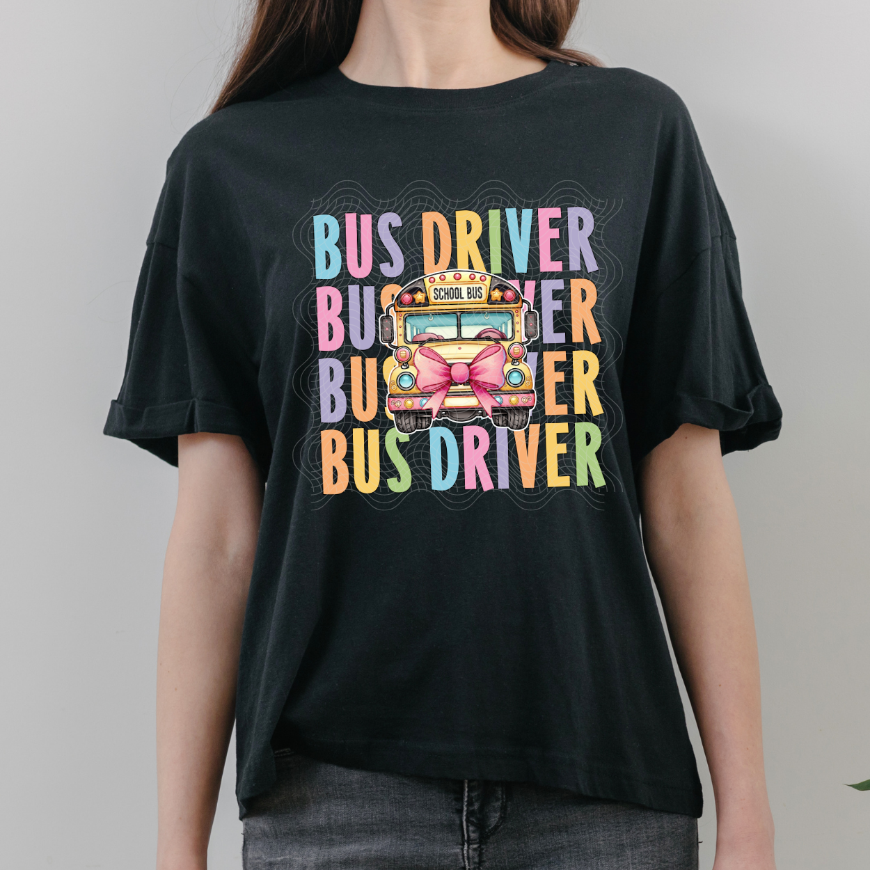 BUS DRIVER STACKED - DTF TRANSFER