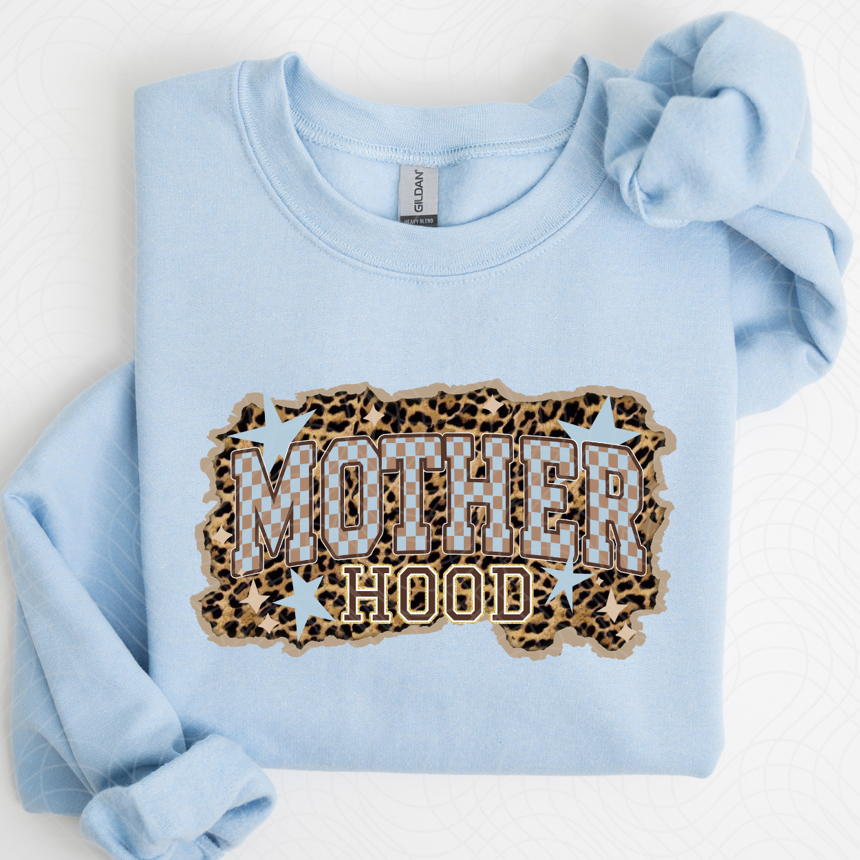 MOTHERHOOD BLUE CHECK - DTF TRANSFER