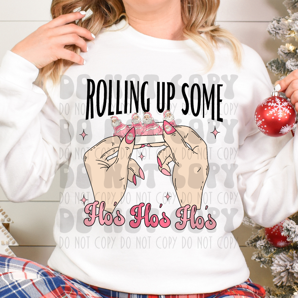 ROLLING UP SOME HOHOHOS LIGHT - DTF TRANSFER