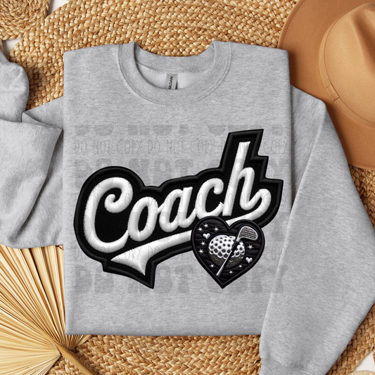 COACH FAUX EMBROIDERY GOLF - DTF TRANSFER