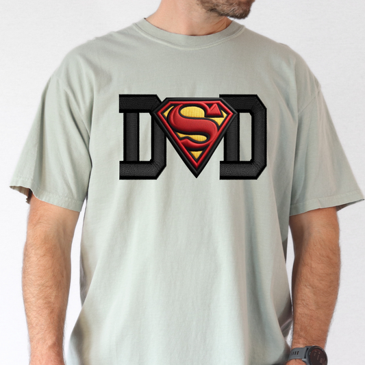 SUPER DAD FAUX EMBROIDERY - DTF TRANSFER