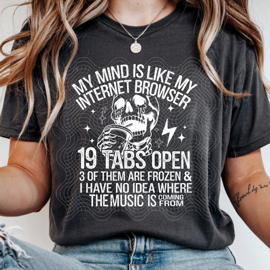 19 TABS OPEN WHITE - DTF TRANSFER