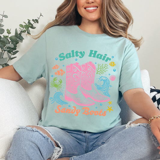 SALTY HAIR, SANDY BOOTS - DTF TRANSFER
