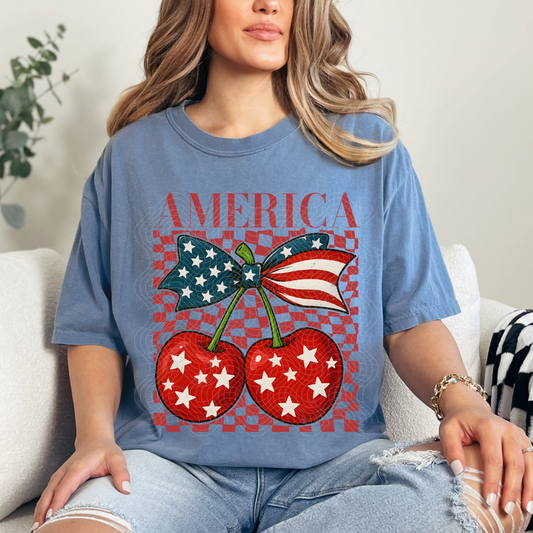 AMERICA CHERRIES - DTF TRANSFER