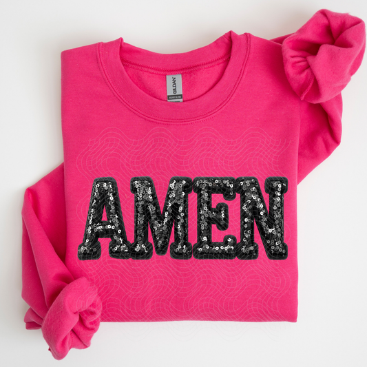 AMEN FAUX SEQUINS - DTF TRANSFER