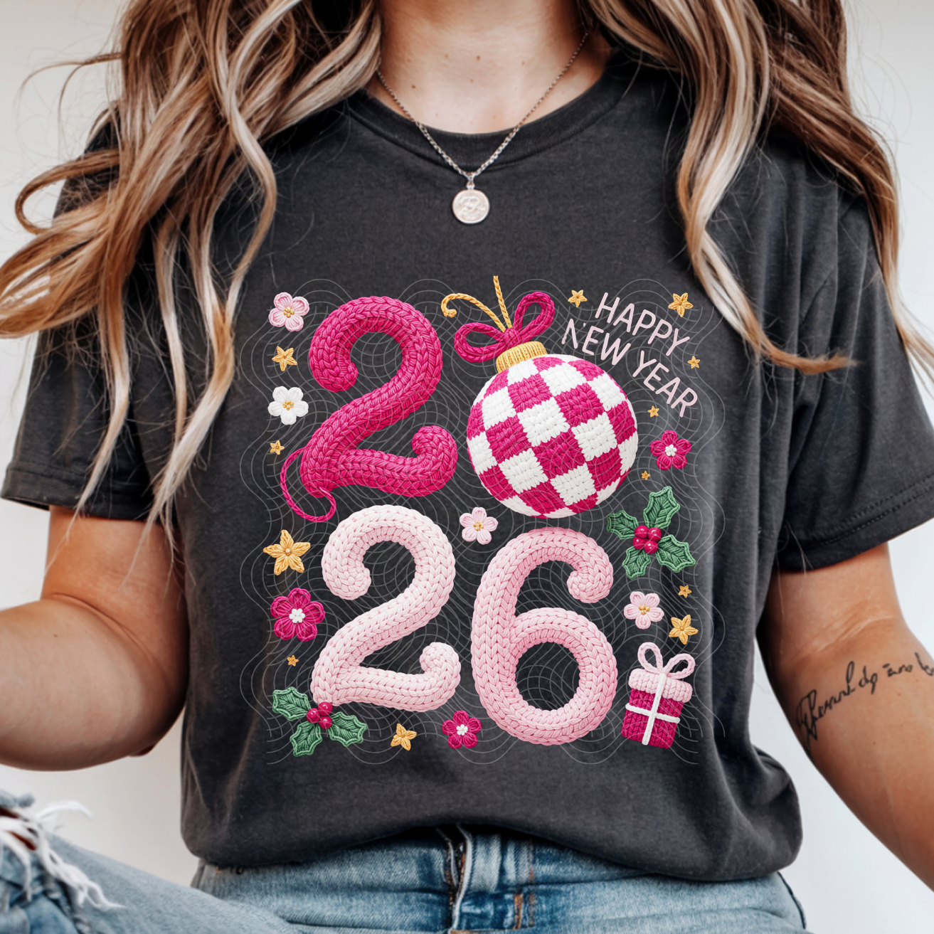 FAUX YARN 2026 NEW YEAR - DTF TRANSFER