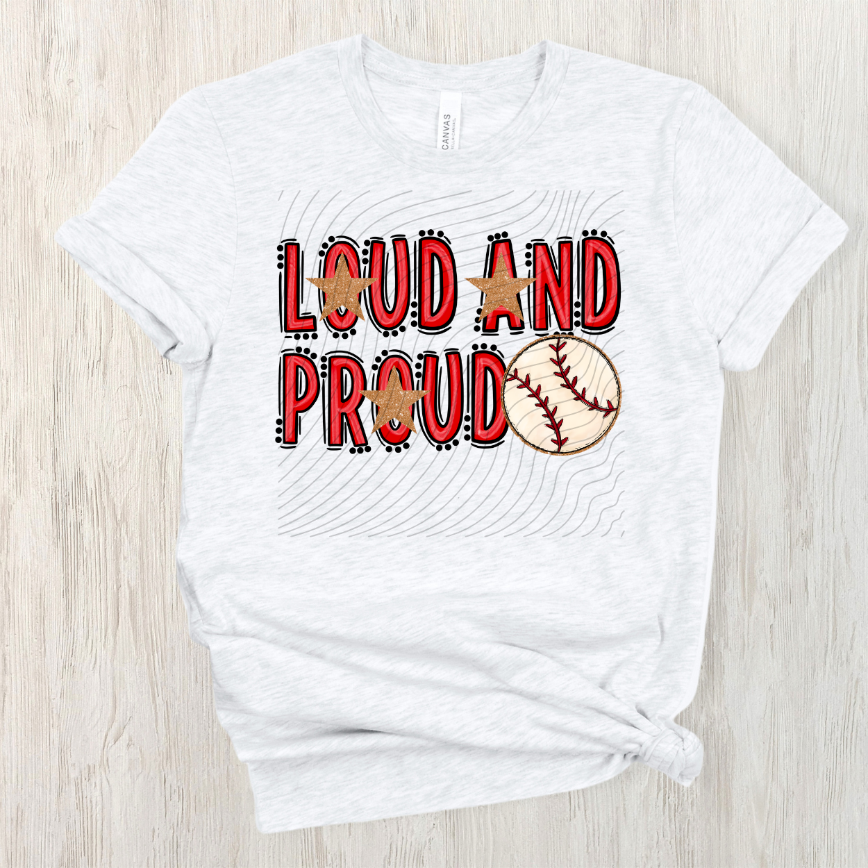 BASEBALL LOUD AND PROUD, RED - DTF TRANSFER