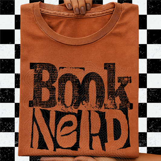 BOOK NERD BLK - DTF TRANSFER