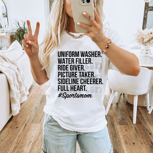HASHTAG SPORTS MOM BLK - DTF TRANSFER