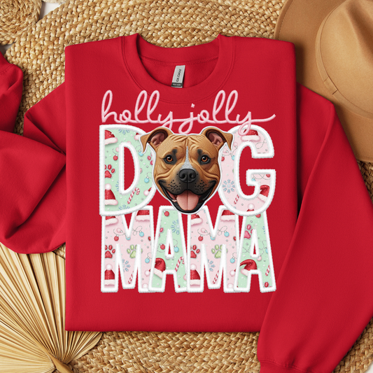 HOLLY JOLLY DOG MAMA - DTF TRANSFER