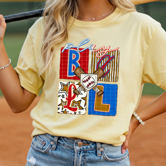 PLAY BALL BASEBALL - DTF TRANSFER