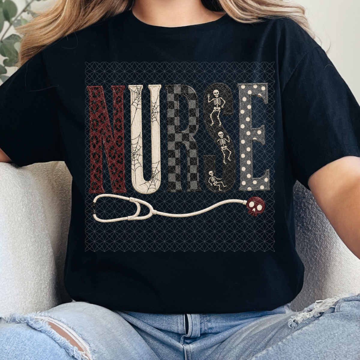 NURSE HALLOWEEN PATTERNS - DTF TRANSFER
