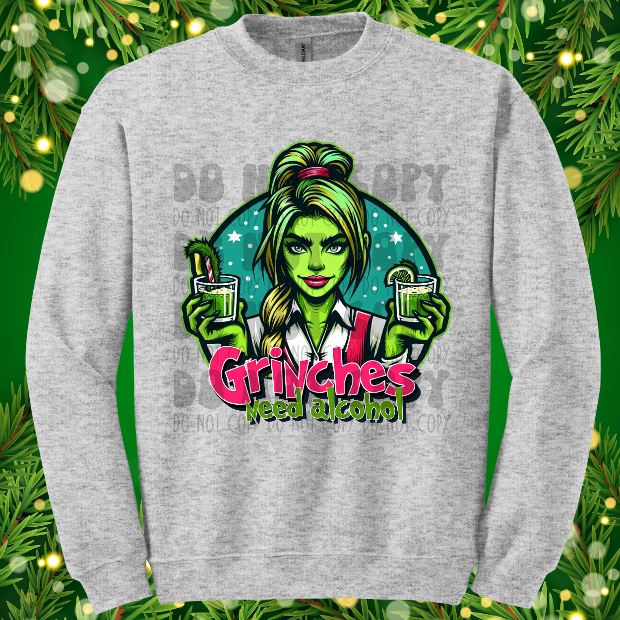 GREEN GUY FEMALE BARTENDER - DTF TRANSFER