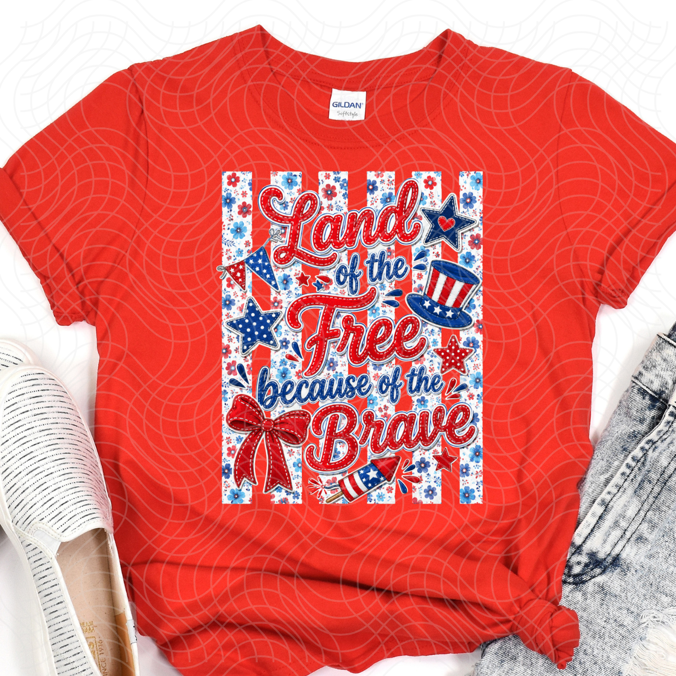 LAND OF THE FREE STRIPES - DTF TRANSFER