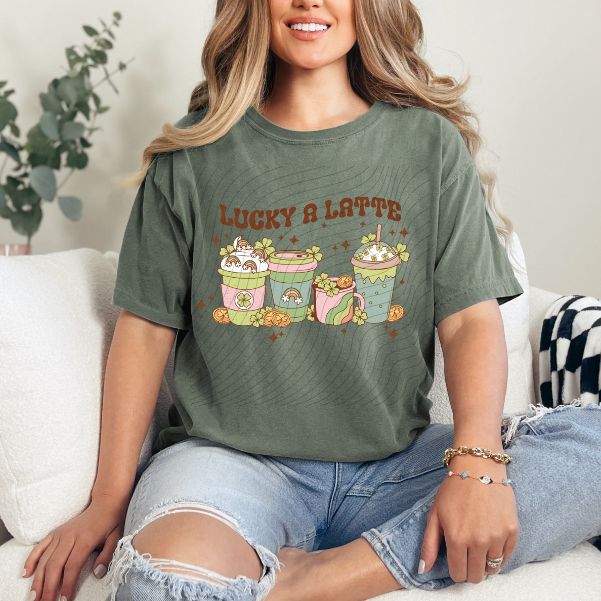 LUCKY A LATTE - DTF TRANSFER
