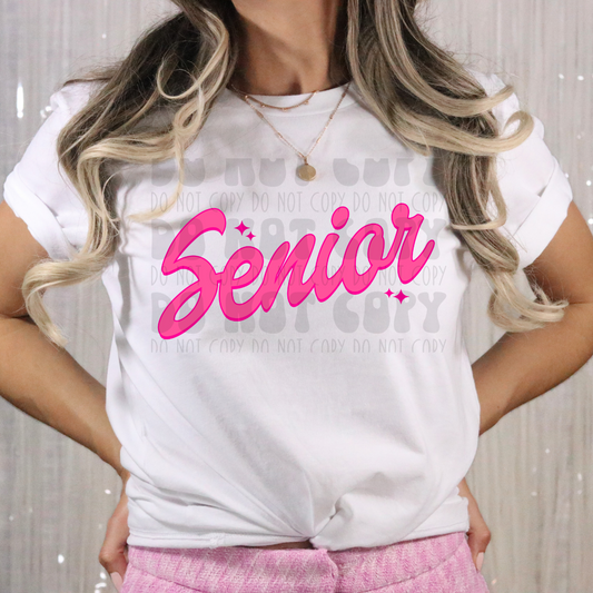 SENIOR PINK SCRIPT - DTF TRANSFER